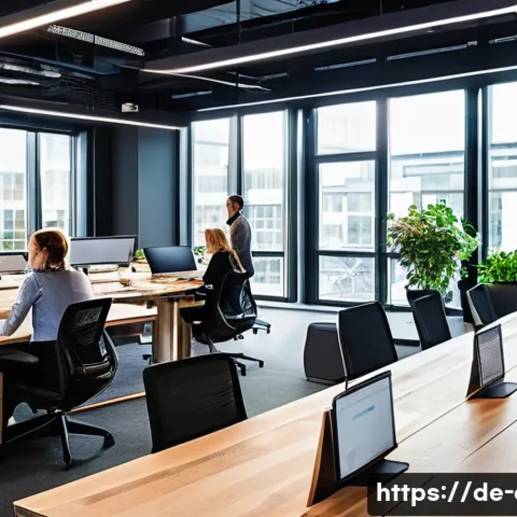 사회적 책임 경영의 최신 트렌드 - **Prompt for an image depicting "AI's Role in Sustainable German Business Operations"**:
    A vibra...