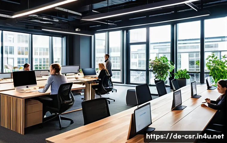 사회적 책임 경영의 최신 트렌드 - **Prompt for an image depicting "AI's Role in Sustainable German Business Operations"**:
    A vibra...